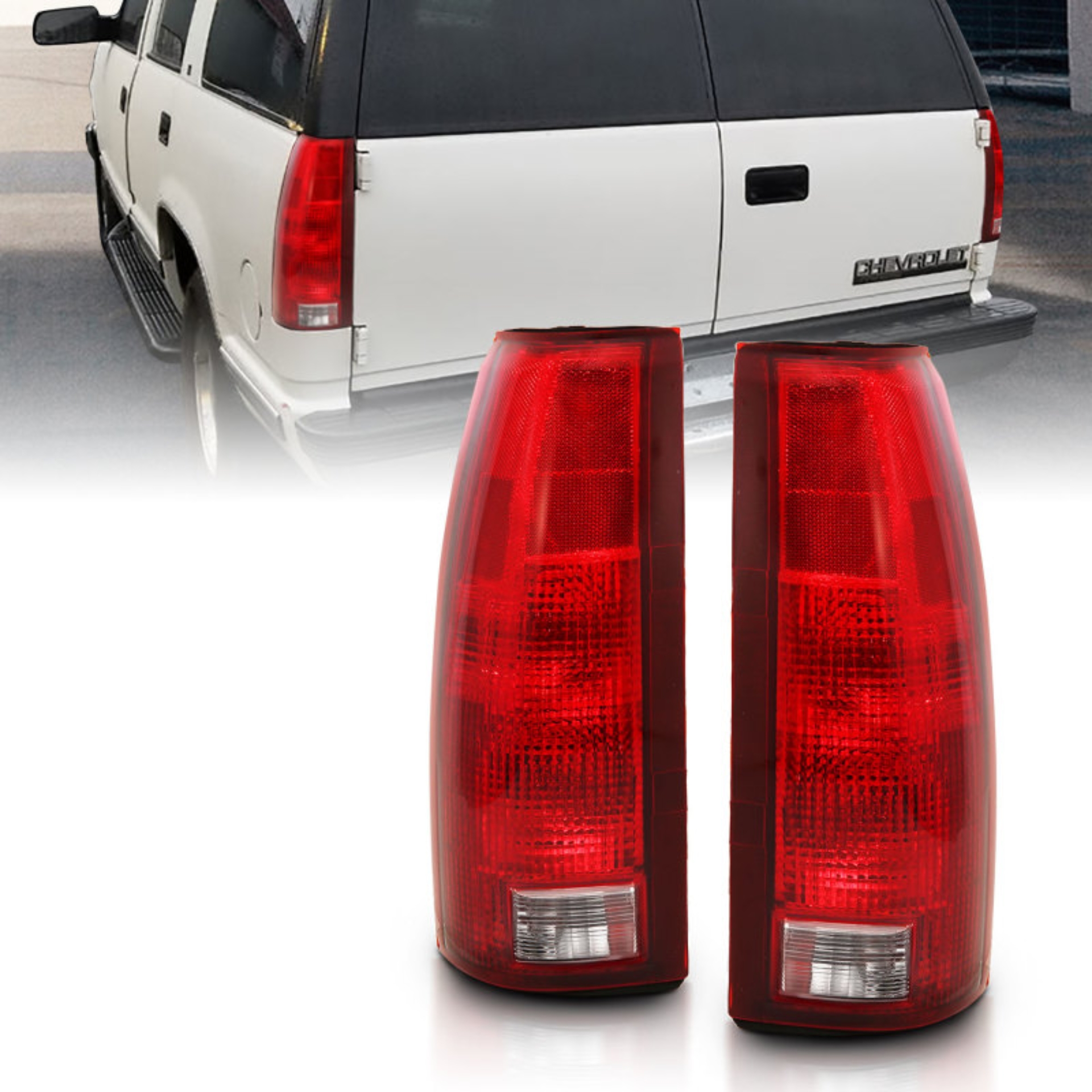 Picture of ANZO 1988-1999 Chevy C1500 Taillight Red/Clear Lens w/ Circuit Board(OE Replacement)