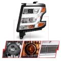 Picture of ANZO 2015-2020 Chevy Tahoe Projector Headlights Plank Style Chrome w/DRL
