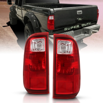 Picture of ANZO 2008-2016 Ford F-250 Taillight Red/Clear Lens (OE Replacement)