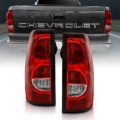 Picture of ANZO 2004-2007 Chevy Silverado Taillight Red/Clear Lens w/Black Trim (OE Replacement)