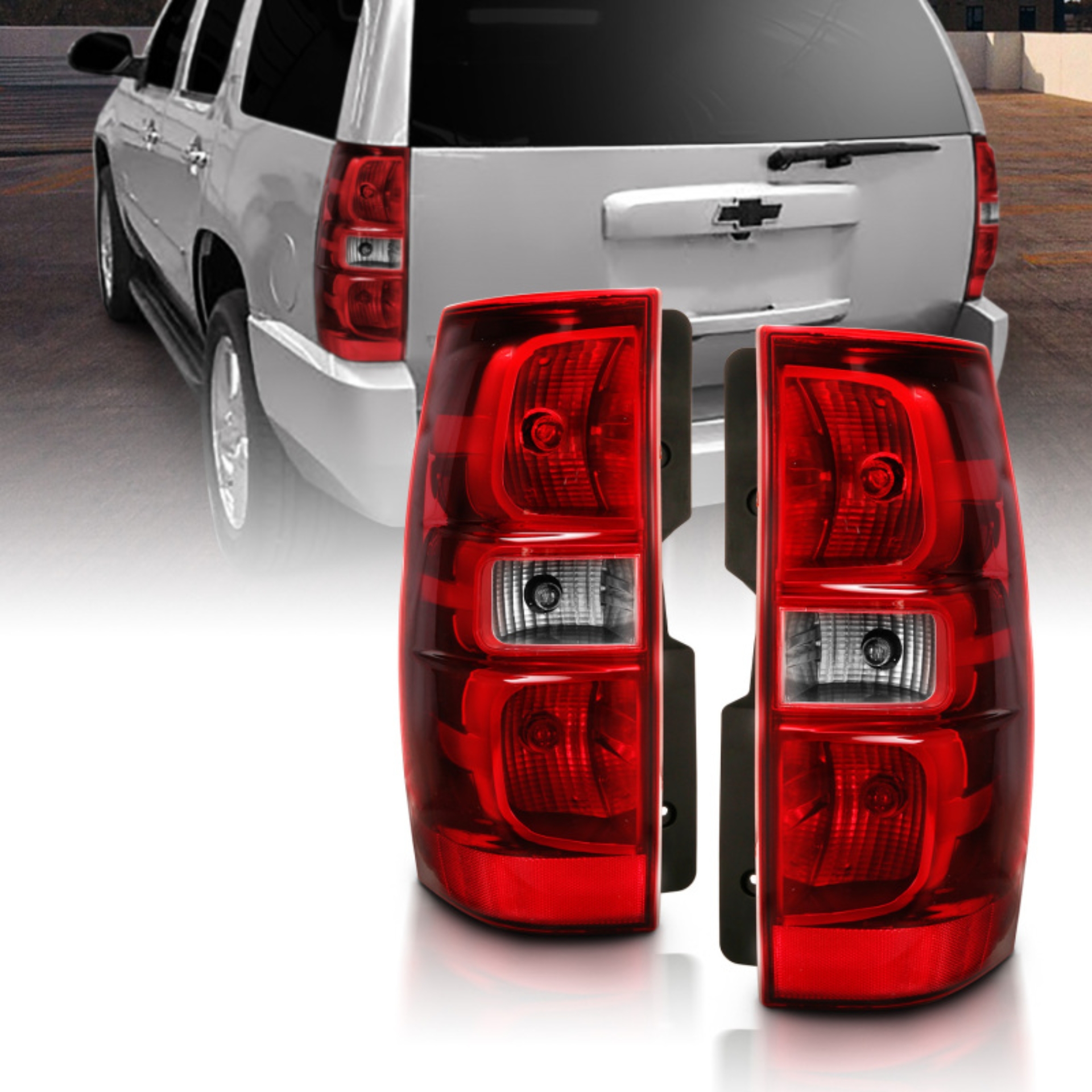 Picture of ANZO 2007-2014 Chevy Tahoe Taillight Red/Clear Lens (OE Replacement)
