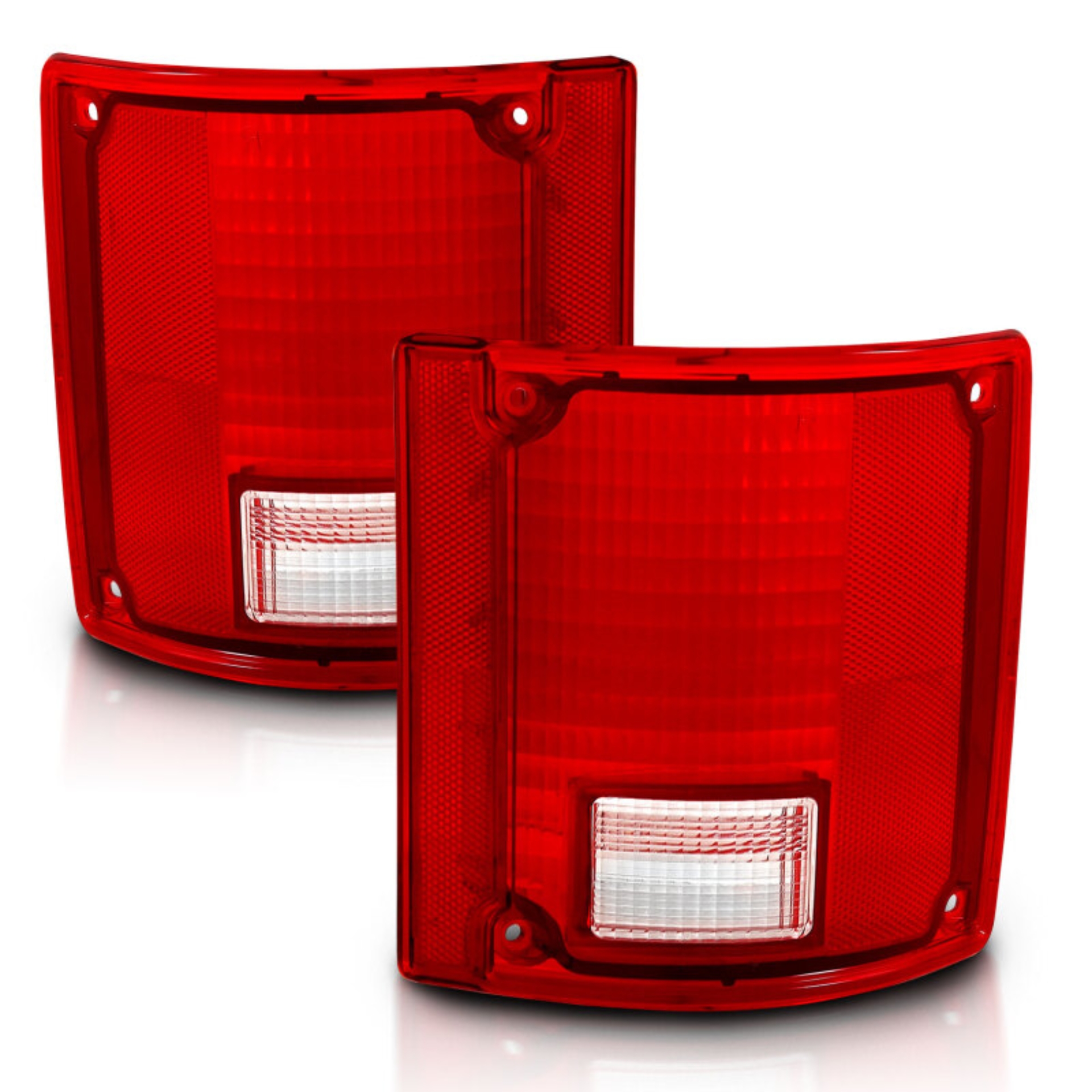 Picture of ANZO 1978-1991 Chevy Blazer Taillight Red/Clear Lens w/o Chrome Trim Fleetside (OE Replacement)