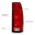 Picture of ANZO 1988-1999 Chevy C1500 Taillight Red/Clear Lens (OE Replacement)
