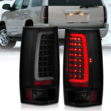 Picture of ANZO 2007-2014 Chevy Tahoe LED Taillight Plank Style Black w/Smoke Lens