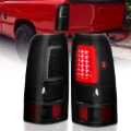 Picture of ANZO 1999-2002 Chevy Silverado 1500 LED Taillights Plank Style Black w/Smoke Lens