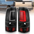 Picture of ANZO 1999-2002 Chevy Silverado 1500 LED Taillights Plank Style Black w/Clear Lens