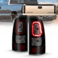 Picture of ANZO 1999-2002 Chevy Silverado 1500 LED Taillights Plank Style Black w/Smoke Lens