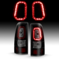 Picture of ANZO 1999-2002 Chevy Silverado 1500 LED Taillights Plank Style Black w/Smoke Lens