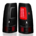 Picture of ANZO 1999-2002 Chevy Silverado 1500 LED Taillights Plank Style Black w/Smoke Lens