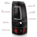 Picture of ANZO 1999-2002 Chevy Silverado 1500 LED Taillights Plank Style Black w/Clear Lens