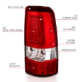 Picture of ANZO 1999-2002 Chevy Silverado 1500 LED Taillights Plank Style Chrome With Red/Clear Lens