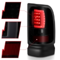 Picture of ANZO 1994-2001 Dodge Ram 1500 LED Taillights Plank Style Black w/Smoke Lens