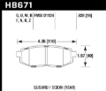 Picture of Hawk Performance HAWK HT-10 Brake Pad Sets - HB671S.628