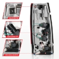 Picture of ANZO 1999-2000 Cadillac Escalade LED Taillights Chrome Housing Red/Clear Lens Pair