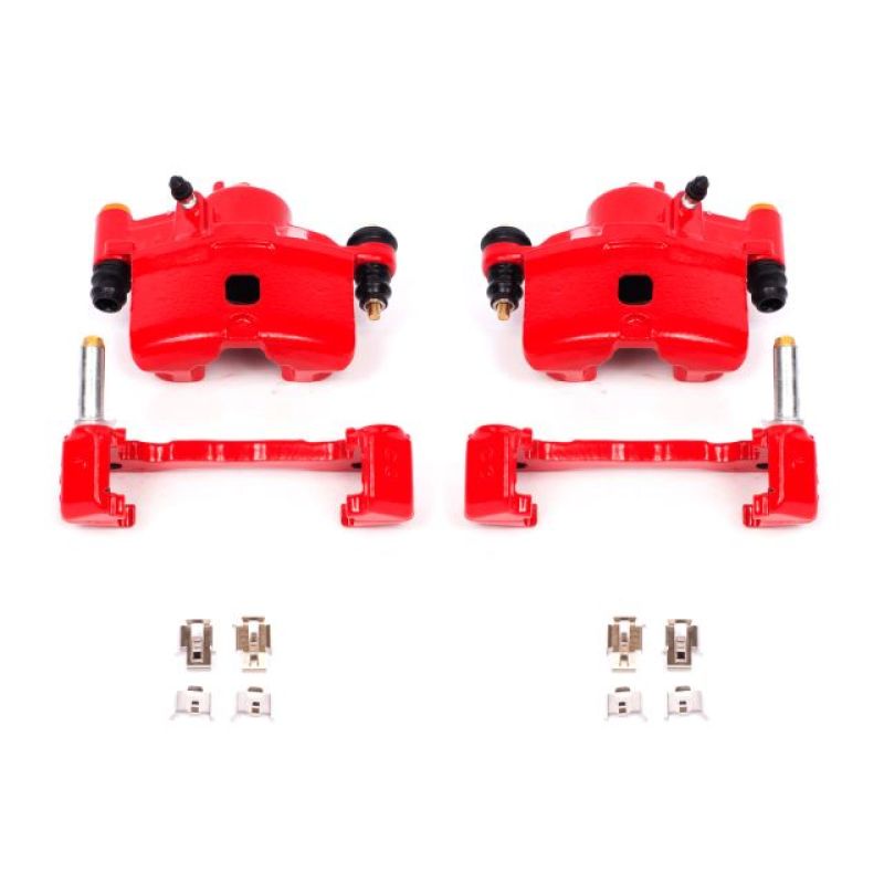 Picture of Power Stop 90-00 Honda Civic Front Red Calipers w/Brackets - Pair