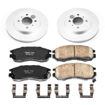 Picture of Power Stop 98-02 Mitsubishi Mirage Front Z17 Evolution Geomet Coated Brake Kit