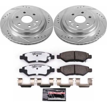 Picture of Power Stop 10-16 Cadillac SRX Rear Z26 Street Warrior Brake Kit