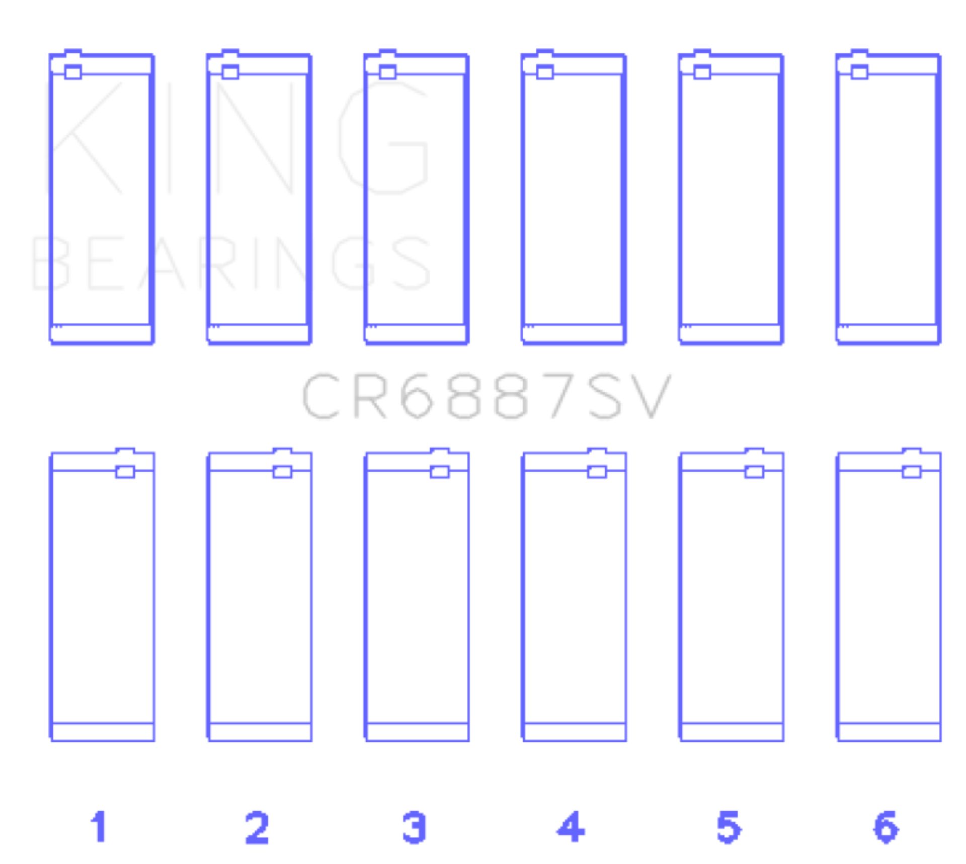 Picture of King Engine Bearings BMW B58B30A Performance Rod Bearing Set (Size +.25)