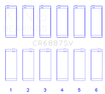 Picture of King Engine Bearings BMW B58B30A Performance Rod Bearing Set (Size +.75)