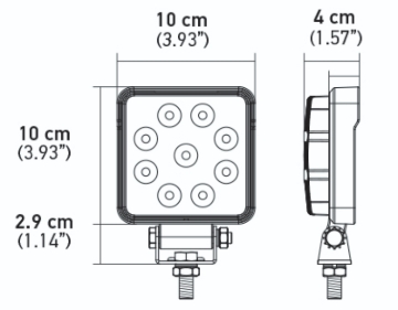 Picture of Hella ValueFit Work Light 4SQ 1.0 LED MV LR LT