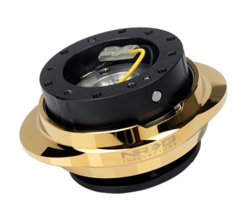Picture of NRG Quick Release Kit - Black Body/ Chrome Gold Oval Ring