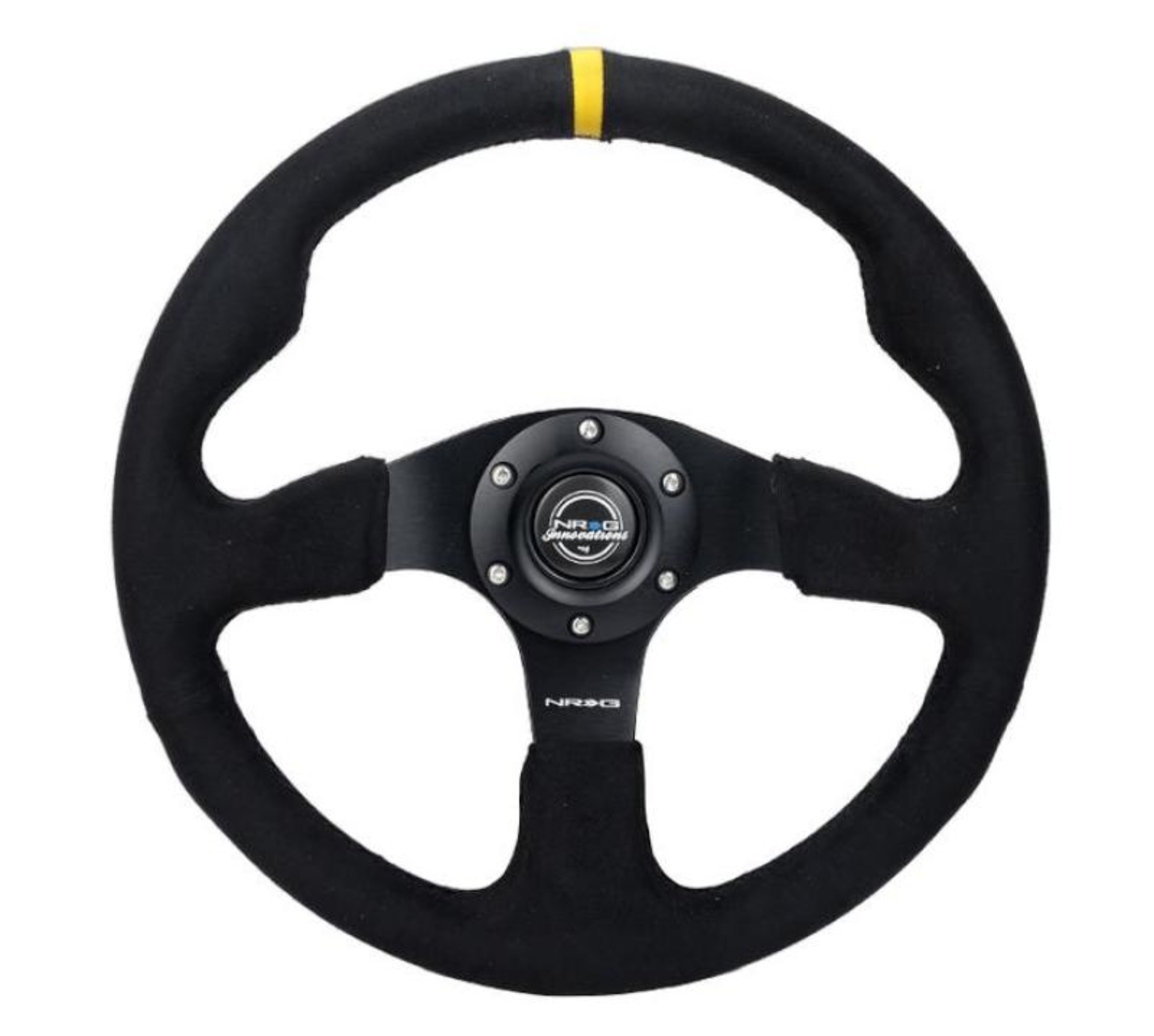 Picture of NRG Reinforced Steering Wheel (320mm) Alcantara Steering Wheel w/ Black Stitching