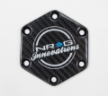 Picture of NRG Carbon Fiber Horn Delete Button Circular Logo Front/ Back