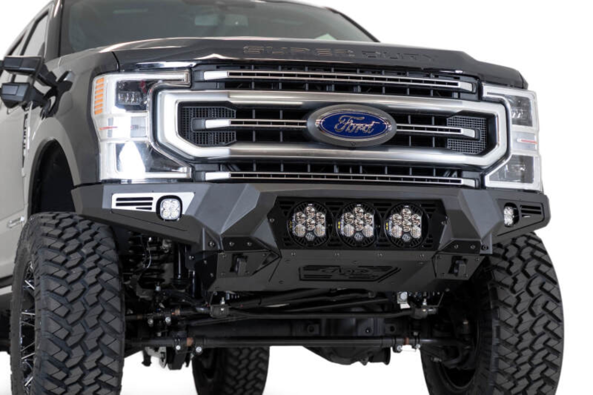 Picture of Addictive Desert Designs 17-20 Ford Super Duty Bomber Front Bumper w/ Mounts For 3 Baja Designs LP6s