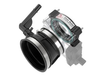 Picture of aFe 2020 Vette C8 Silver Bullet Aluminum Throttle Body Spacer / Works With Factory Intake Only - Blk