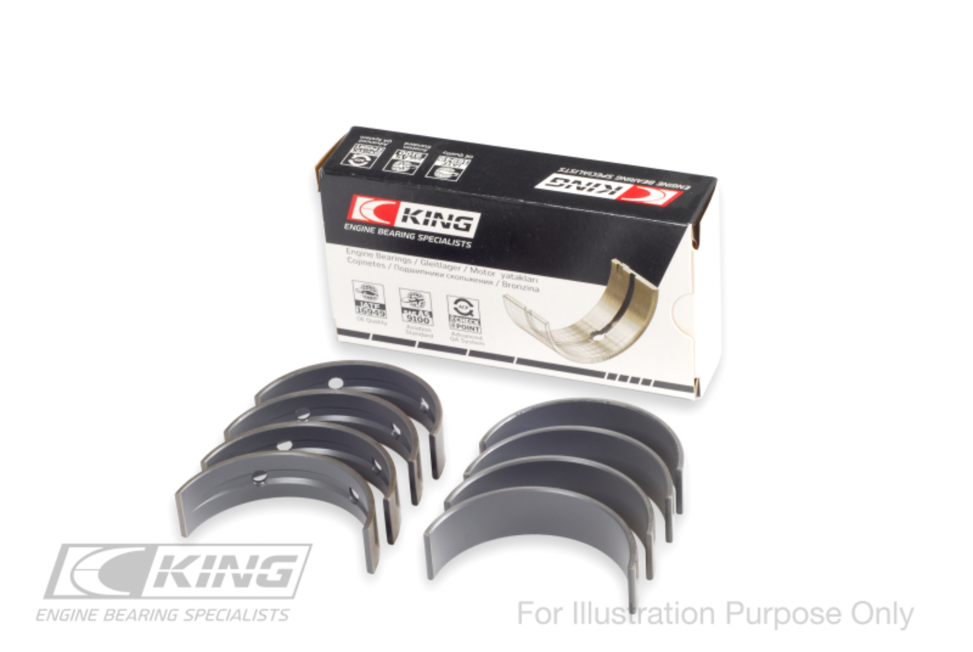 Picture of King Engine Bearings Ford EcoBoost 3.5L V6 Performance Main Bearing Set - Bi Metal
