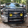 Picture of Go Rhino 15-19 Chevrolet Silv 2500HD/3500HD 3000 Series StepGuard - Black (Center Grille Guard Only)