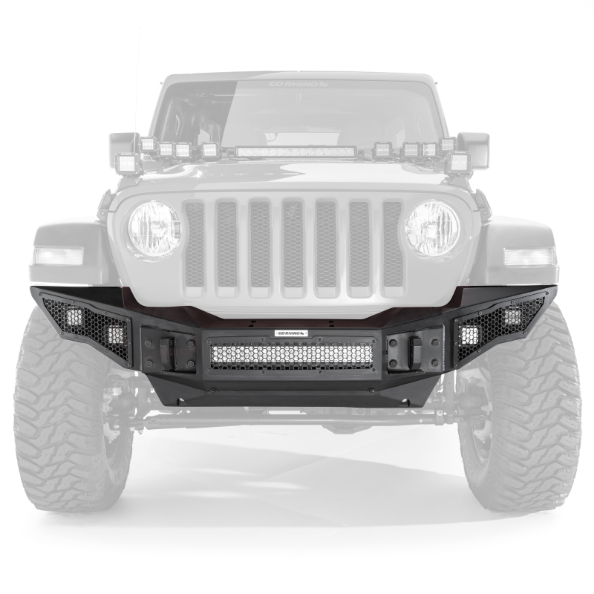 Picture of Go Rhino 07-20 Jeep Wrangler JL/JLU/JK/JKU/Gladiator JT Rockline Full Width Bumper