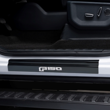 Picture of Putco 15-20 Ford F-150 - SuperCrew w/ F-150 Etching (4pcs) Black Platinum Door Sills
