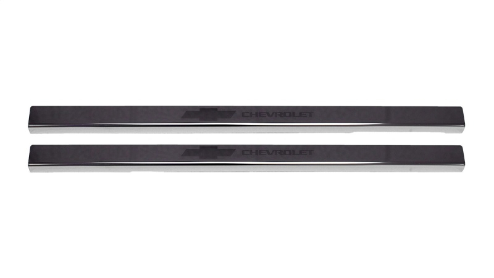 Picture of Putco 2020 Chevy Silv LD/HD Double/Regular Cab w/ Bow Tie Etching (2pcs) Black Platinum Door Sills