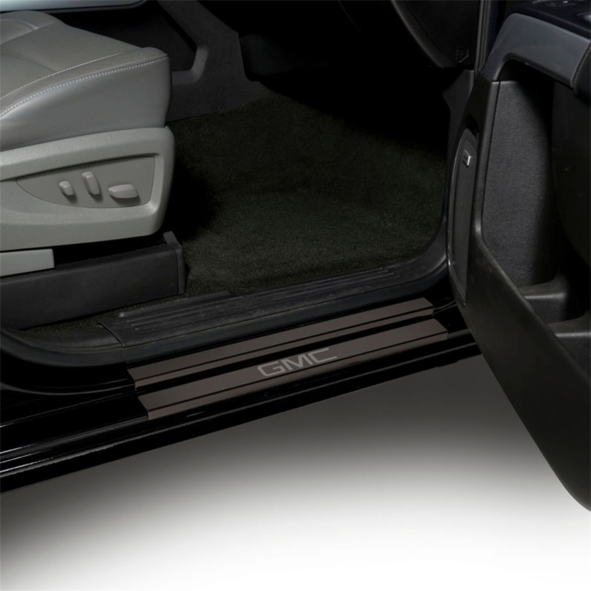 Picture of Putco 14-18 GMC Sierra LD - Crew Cab w/ GMC Etching (8pcs) Black Platinum Door Sills