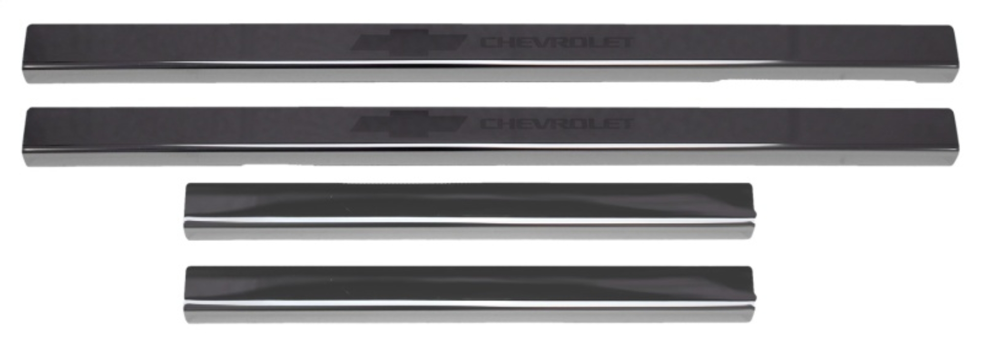 Picture of Putco 2019+ Chevrolet Silverado LD- Crew Cab w/ Bow Tie Etching (4pcs) Black Platinum Door Sills