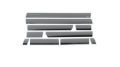 Picture of Putco 15-19 Chevy Silverado HD - Double Cab - 6.5in Bed (10pcs) Black Platinum Rocker Panels