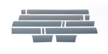 Picture of Putco 09-14 Ford F-150 Super Crew 6.5 (w/ Flares) - 7in Wide (12pcs) Black Platinum Rocker Panels