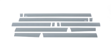 Picture of Putco 15-20 Ford F-150 Super Cab 8ft Long Box (4.25in Tall - 12pcs) Black Platinum Rocker Panels