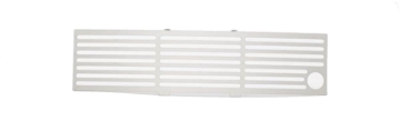 Picture of Putco 11-14 Ford F-150 EcoBoost Bumper Grille Inserts - SS - Bar Design - w/ Heater Plug Opening