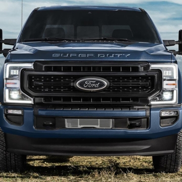 Picture of Putco 2020 Ford SuperDuty - Polished - Bar Pattern Bumper Grille Inserts