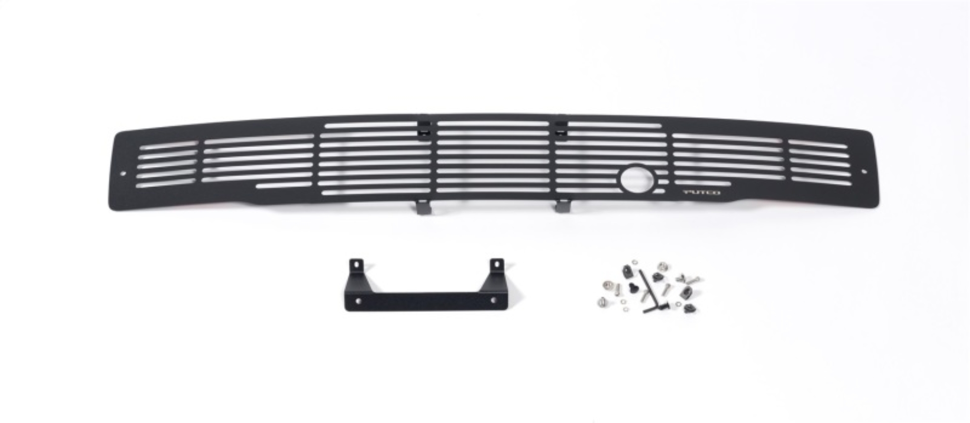 Picture of Putco 15-17 Ford F-150 - Stainless Steel Black Bar Design w/ Heater Plug Bumper Grille Inserts