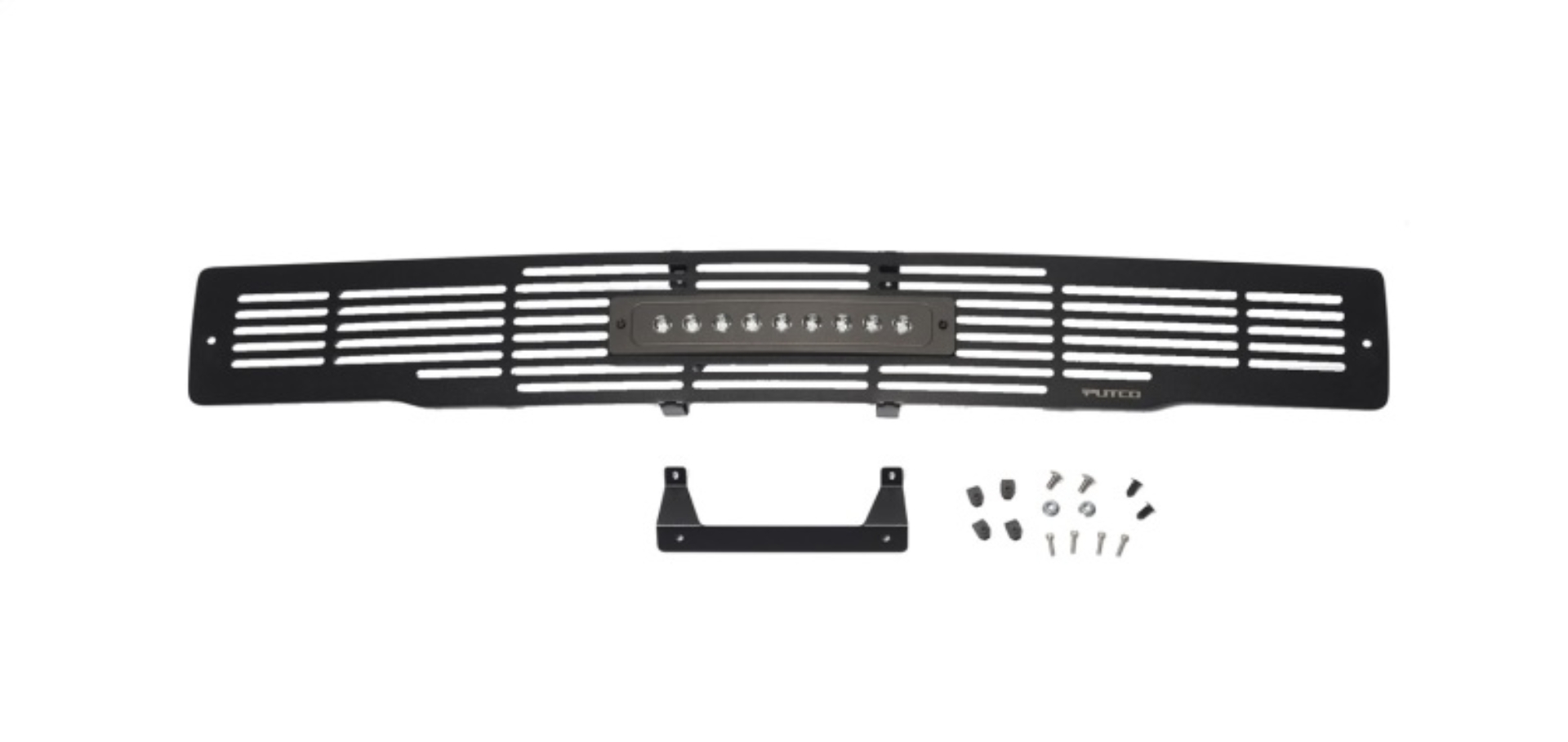 Picture of Putco 15-17 Ford F-150 - SS Black Bar Design w/10in Luminix Light Bar Bumper Grille Inserts