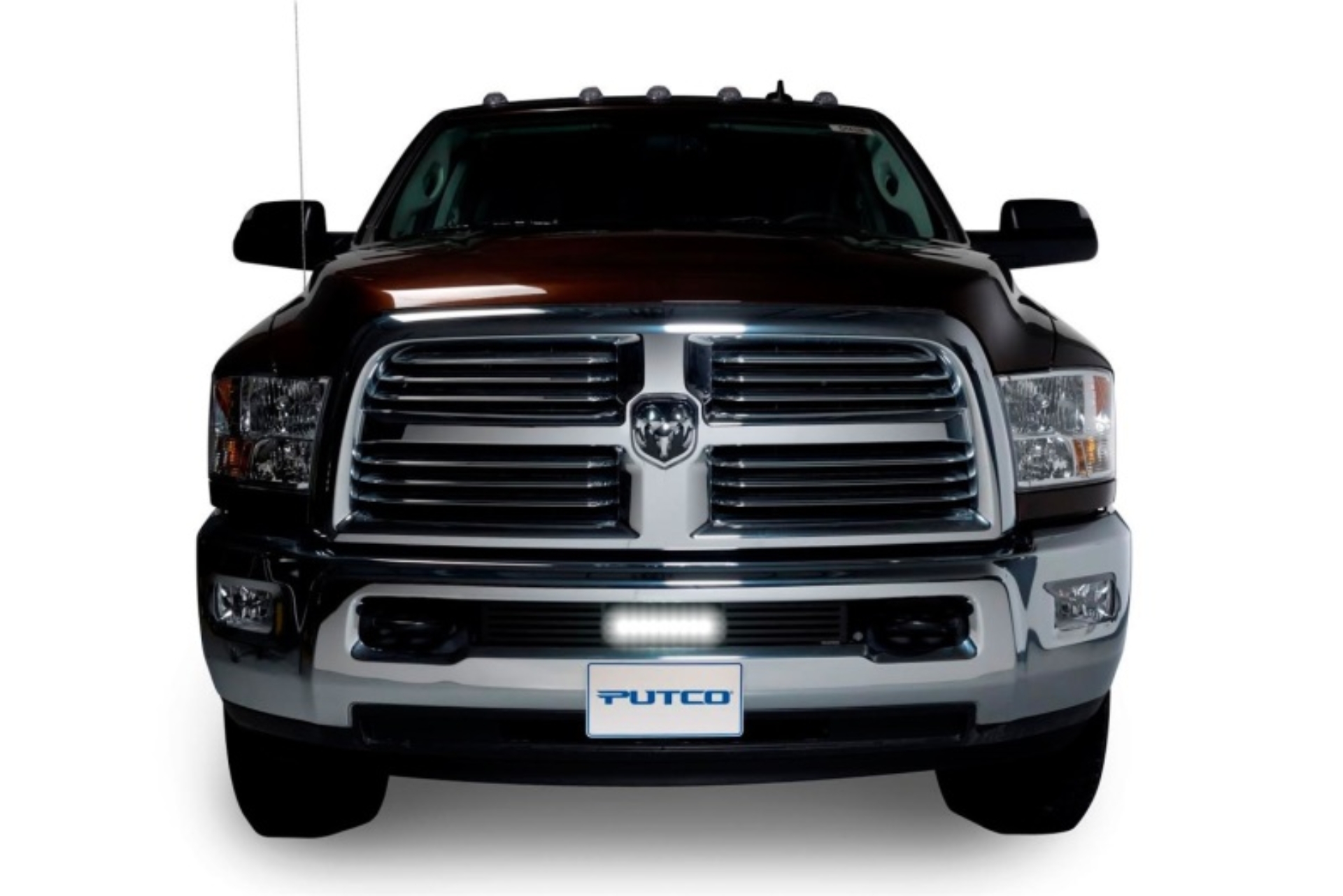 Picture of Putco 11-18 Ram HD - SS - Bar Style Bumper Grille Inserts w/ 10in Luminix Light Bar (Black)