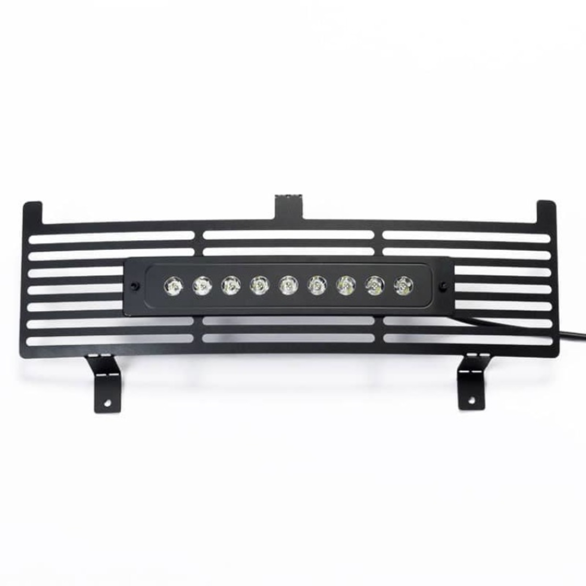 Picture of Putco 15-19 Chevy Silv HD SS Black Bar Design Bumper Grille Insert w/ Curved Flush 10in Light Bar