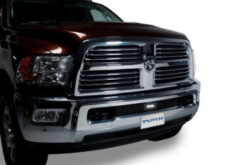 Picture of Putco 11-18 Ram HD - SS Punch Style Bumper Grille Insert w/ 10in Luminix Light Bar (Black)