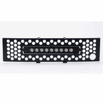 Picture of Putco 11-14 Ford F-150 EcoBoost SS Black Punch Bumper Grille Insert w/ 10in Luminix Light Bar