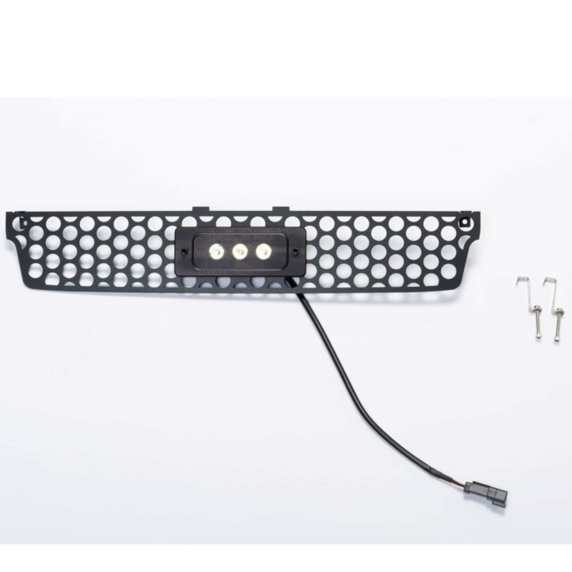 Picture of Putco 15-19 GMC Sierra HD SS Black Punch Bumper Grille Insert w/Flush 6in Luminix Lightbar