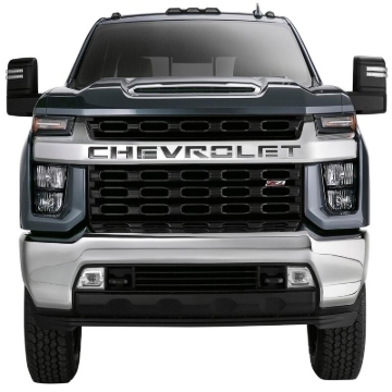 Picture of Putco 19-20 Chevy Silverado LD - Grille Letters - Black Platinum Chevrolet Letters