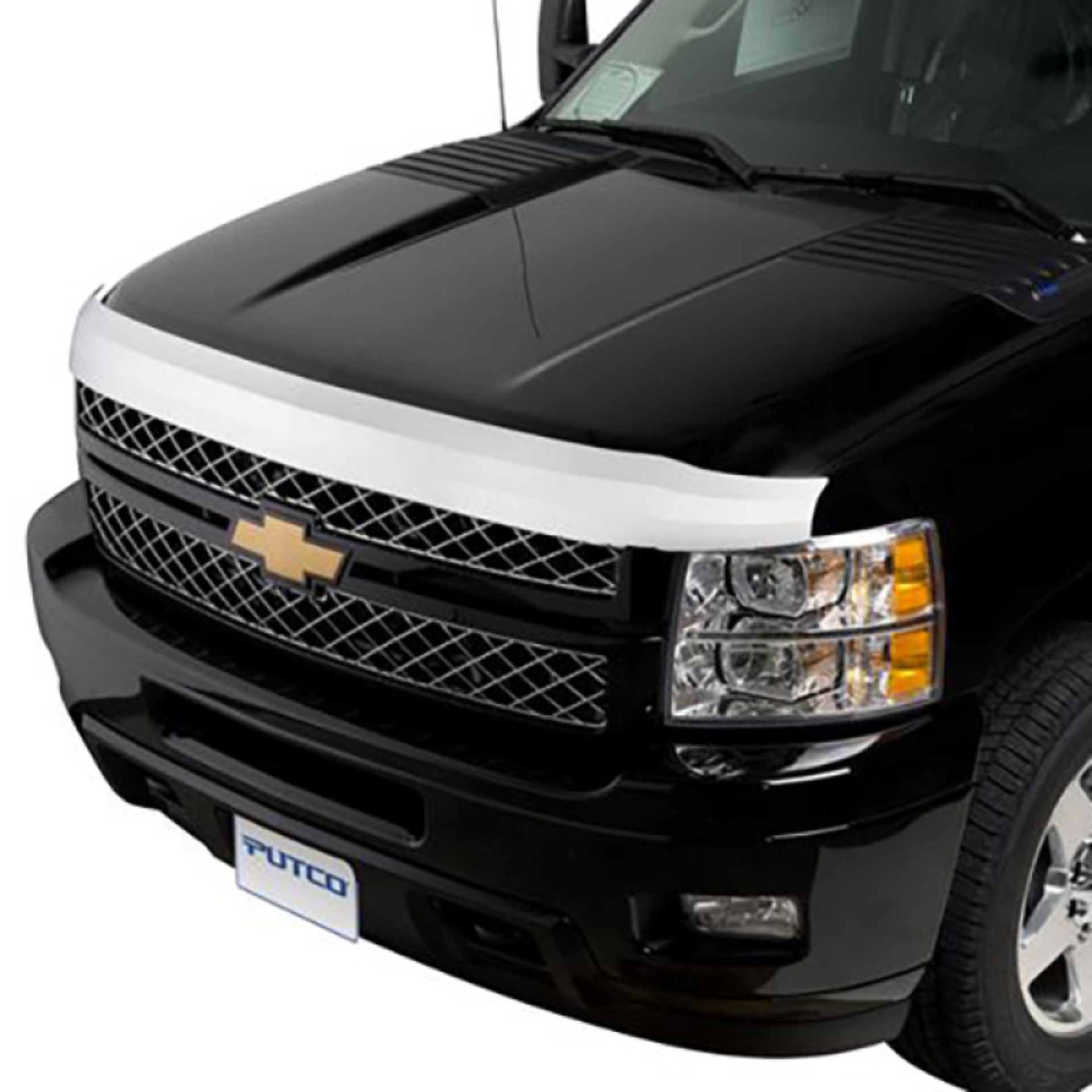 Picture of Putco 11-14 Chevrolet Silverado HD Element Chrome Hood Shields